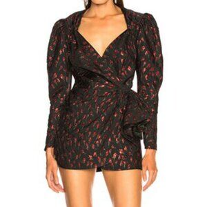 The ATTICO Consuelo Rose Print Wrap Dress - 40/M